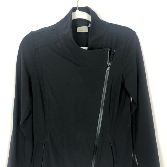 Athleta Asymmetrical Zip Up Jacket XS Black - Picture 4 of 10